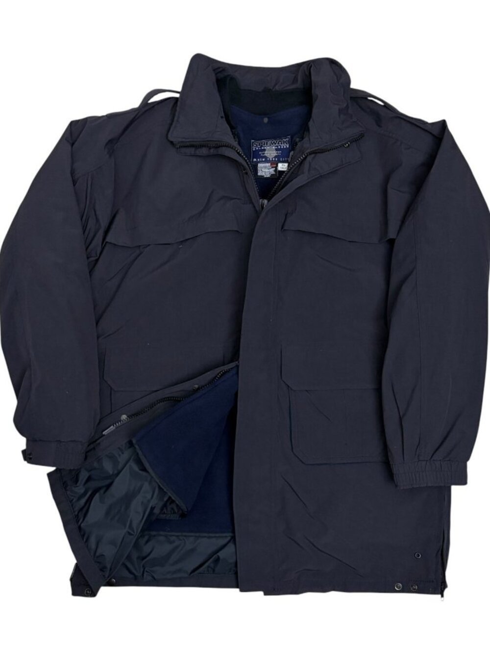 SPIEWAK Winter Parka Coat Work Fleece Lined 2-in-1 Puffer Black Jacket Mens XL T